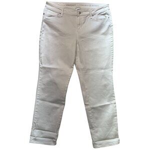 Westport Womens Mid Rise Signature Fit Boyfriend Jeans Stretch Denim Sz 12 White